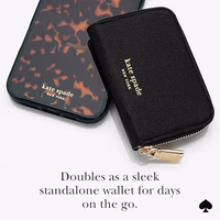kate spade new york Devin Zip Magnetic Wallet/Card Holder - Compatible with MagSafe Phones and Cases - Black thumbnail 3