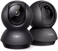 Tapo 2K Indoor Pan/Tilt Wired Security Camera - Works as a Baby Monitor & Pet Camera, Motion Detection, 2-Way Audio, Siren, Night Vision, No-Subscription Local Storage or Optional Cloud, C211 (2-Pack) thumbnail 1
