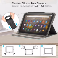 11 11.5 Inch Tablet Case,360 Degree Rotatable Kickstand Multiple Viewing Stand Case Cover for 10.5" 10.9" 11" 11.5" and All 10.5-11.5 Inch Touchscreen Tablet,Mint Green thumbnail 2