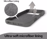 Designed for iPhone 17 Pro Max Case,Premium Liquid Silicone with [Soft Anti-Scratch Microfiber Lining] Shockproof Slim Protective Phone Case for Men Women,Gray thumbnail 4