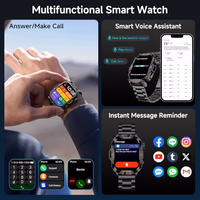 Smart Watch for Men Military Answer/Make Call 2.01″ Display 170+ Sports Modes Fitness Smart Watch IP68 Waterproof 30 Days Standby Smartwatch for Android iOS Silver (2 Straps) thumbnail 5