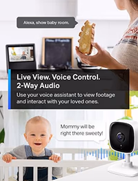TP-Link Tapo 1080P Indoor Security Camera for Baby Monitor, Dog Camera w/Motion Detection, 2-Way Audio Siren, Night Vision, Cloud & SD Card Storage, Works w/Alexa & Google Home (Tapo C100) thumbnail 4