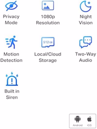 TP-Link Tapo 1080P Indoor Security Camera for Baby Monitor, Dog Camera w/Motion Detection, 2-Way Audio Siren, Night Vision, Cloud & SD Card Storage, Works w/Alexa & Google Home (Tapo C100) thumbnail 2