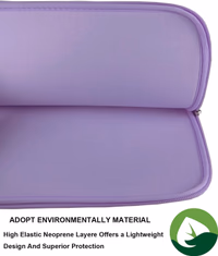 15.6 Inch Laptop Sleeve, Resistant Neoprene Notebook Computer Pocket Case/Tablet Briefcase Carrying Bag Compatible for Asus/Dell/Fujitsu/HP/Sony/Toshiba/Acer- (Purple) thumbnail 3