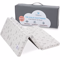 Babylicious Waterproof Pack and Play Mattress Topper | 38" x 26" x 1.5" | Trifold Style - Breathable Soft Plush Foam - Portable Mattress Topper- Baby Foam Mattresses for Babies thumbnail 1
