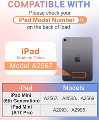 for iPad Mini 7 Case - for iPad Mini 6th/7th Generation Cases Women Girls Cute Folio Cover Girly Quotes Unique Design Pencil Holder for Apple Mini 6 2021/Mini 7 A17 Pro 2024 Case 8.3 Inch thumbnail 2