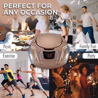 SYLVANIA SRCD261-B-CHAMPAGNE Portable CD Player with AM/FM Radio (Champagne) thumbnail 4