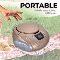 SYLVANIA SRCD261-B-CHAMPAGNE Portable CD Player with AM/FM Radio (Champagne) thumbnail 3