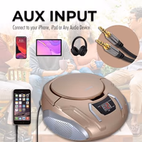 SYLVANIA SRCD261-B-CHAMPAGNE Portable CD Player with AM/FM Radio (Champagne) thumbnail 5