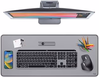 Logitech Desk Mat - Studio Series, Multifunctional Large Desk Pad, Extended Mouse Mat, Office Desk Protector with Anti-Slip Base, Spill-Resistant Durable Design, in Mid-Grey thumbnail 1