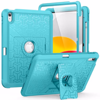 MoKo for iPad (A16) 11th/10th Generation Case 2025/2022, Heavy Duty Shockproof Dual Layer Full Body Protective Cover, Built-in Screen Protector and Kickstand for iPad 11/10.9 Inch, Bondi Blue thumbnail 1