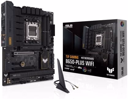 ASUS TUF Gaming B650-PLUS WiFi AMD B650 AM5 Ryzen™ Desktop 9000 8000 and 7000 ATX Motherboard, 14 Power Stages, PCIe® 5.0 M.2, DDR5 Memory, WiFi 6 and 2.5 Gb Ethernet, USB4® Support Aura Sync