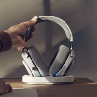 Fractal Design Scape Light - Wireless PC Gaming Headset - Detachable Flip-to-Mute Microphone with Noise Cancellation - Battery Life Up to 40 Hours - Configurable Ambient Lighting - Gray thumbnail 4