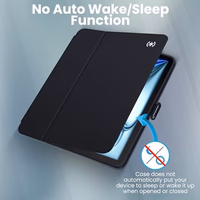 Speck New iPad Pro 11 Inch Case (2024 Model, 5th Gen) - with Pencil Holder, Drop & Camera Protection, Slim Multi Range Stand, Balance Folio, No Auto/Sleep Wake Function - Black/Black/White thumbnail 3