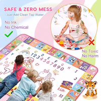 Toddlers Toys Water Doodle Mat: 48 X 32 Inch Large Mess Free Coloring & Drawing Mat - Instant Drying - Kids Educational Toys for Girls Age 3-5 Home Activities - Birthday/Christmas Gifts for Girls Boys thumbnail 3