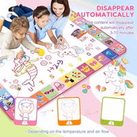 Toddlers Toys Water Doodle Mat: 48 X 32 Inch Large Mess Free Coloring & Drawing Mat - Instant Drying - Kids Educational Toys for Girls Age 3-5 Home Activities - Birthday/Christmas Gifts for Girls Boys thumbnail 4