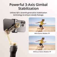 DJI Osmo Mobile 7P Gimbal Stabilizer for iPhone, Android, Native Tracking, Lighting, 3-Axis Phone Gimbal, Quick Launch, One-Tap Edit, Built-in Extension Rod & Tripod, 10hrs Use, Phone Charging thumbnail 3