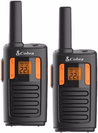 Cobra RX180 Walkie Talkies (2-Pack) – Lightweight, Easy-to-Use Compact Two Way Radios Long Range, 22 Preset Channels, NOAA Weather Alerts, VOX Feature, LED Flashlight (Orange/Black) thumbnail 1