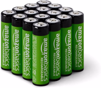 Amazon Basics 16-Pack Rechargeable AA NiMH Batteries, 2000 mAh, 1.2V, Recharge up to 1000x Times, Pre-Charged thumbnail 1