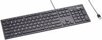 Amazon Basics Wired QWERTY Keyboard, Works with Windows, Plug and Play, Easy to Use with Media Control, Full-Sized, Black thumbnail 1