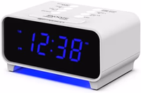 Emerson CKS1500 SmartSet Dual Alarm Clock Radio with AM/FM, 0.9” Blue LED Display, 4-Level Dimmer, Blue Accent Light, Sleep Timer & Auto Time Setting thumbnail 1