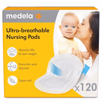 Medela Ultra-Breathable Nursing Pads, Highly Absorbent, Super Soft, Discreet Design for Comfortable Wear, Pack of 120 thumbnail 1