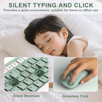 Wireless Keyboard and Mouse Combo, Full-Sized Wireless Keyboard and Adjustable DPI Mouse, 2.4GHz USB Receiver, Silent Keyboard and Mouse for PC, Windows, MAC, Desktop, Laptop (Avocado Green) thumbnail 3