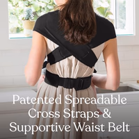 Ergobaby Embrace Baby Carrier Newborn to Toddler - Lightweight Ergonomic Baby Carriers - Cozy Essentials (7-25 Pounds), Ponte Knit, Pure Black thumbnail 4