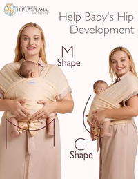 Momcozy Baby Carrier AirMesh - The Perfect Summer Sling for Newborns to Toddler 8-35 lbs - Cooling Fabric Baby Wrap, Lightweight, Ergonomic, and Easy to Wear, Beige thumbnail 5