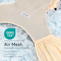 Momcozy Baby Carrier AirMesh - The Perfect Summer Sling for Newborns to Toddler 8-35 lbs - Cooling Fabric Baby Wrap, Lightweight, Ergonomic, and Easy to Wear, Beige thumbnail 2