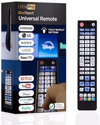 UltraPro Backlit OneTouch Universal Remote Control, Replacement TV Remote for Samsung, LG TV Remote, Vizio, Sony, Roku and More, Easiest Setup Ever U.S. Based Support 80830 thumbnail 1