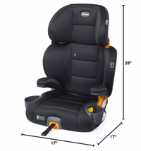 Chicco KidFit ClearTex Plus 2-in-1 Belt-Positioning Booster Car Seat, Backless and High Back Booster Seat, for Children Aged 4 Years and up and 40-100 lbs., Obsidian/Black thumbnail 2