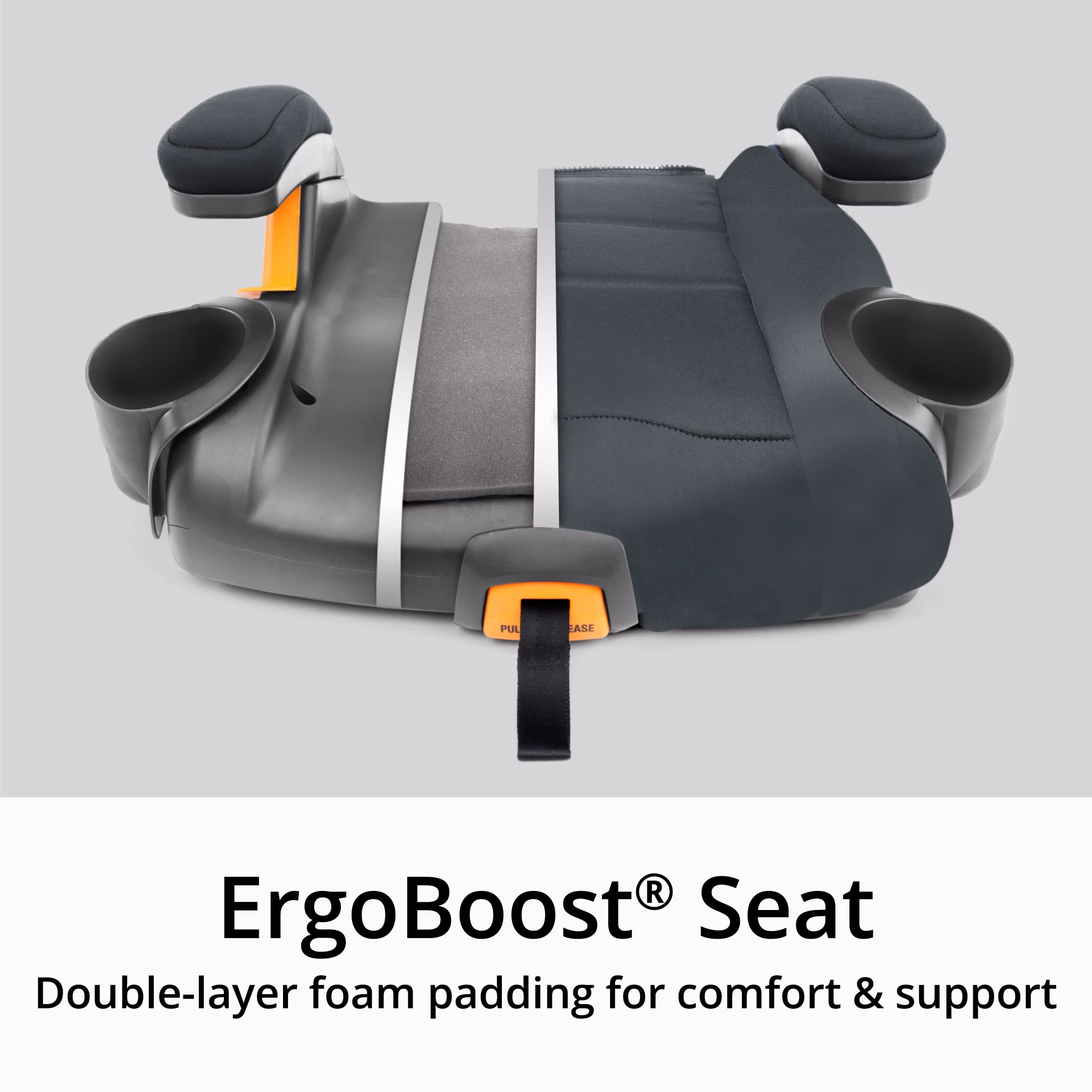 Chicco KidFit ClearTex Plus 2-in-1 Belt-Positioning Booster Car Seat, Backless and High Back Booster Seat, for Children Aged 4 Years and up and 40-100 lbs., Obsidian/Black thumbnail 4