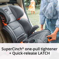 Chicco KidFit ClearTex Plus 2-in-1 Belt-Positioning Booster Car Seat, Backless and High Back Booster Seat, for Children Aged 4 Years and up and 40-100 lbs., Obsidian/Black thumbnail 3