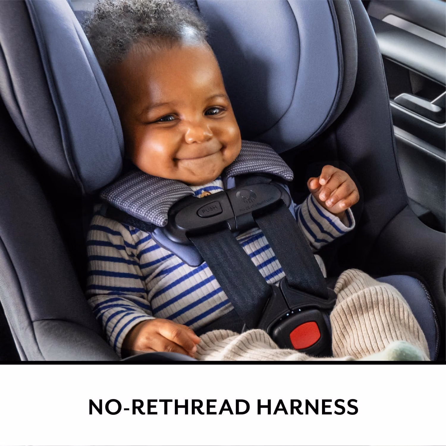 Evenflo REO by Revolve360 Rotating 2-in-1 Convertible Car Seat, 360 Degrees, Infant to Toddler, Forward and Rear Facing, Compact Design, One-time Install (Brookline) thumbnail 4