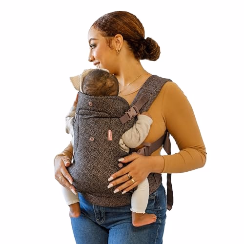 Infantino Flip 4-in-1 Convertible Baby Carrier, Adjustable, Ergonomic Babywearing, Registry Essential, Baby Carrier for Newborn to Toddler, Leopard