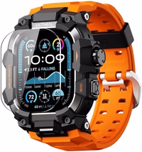 ULTIMAL Rugged Case with Band for Apple Watch 49mm,Compatible with Apple Watch Ultra 3/2/1, Military Grade Shockproof Bumper Cover for iWatch Tactical Band Men (49mm,Orange) thumbnail 1