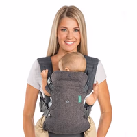 Infantino Flip 4-in-1 Convertible Baby Carrier, Adjustable, Ergonomic Babywearing, Registry Essential, Baby Carrier for Newborn to Toddler, Gray thumbnail 1