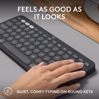 Logitech Pebble Keys 2 K380s, Multi-Device Bluetooth Wireless Keyboard with Customizable Shortcuts, Slim and Portable, Easy-Switch for Windows, macOS, iPadOS, Android, Chrome OS - Tonal Graphite thumbnail 5