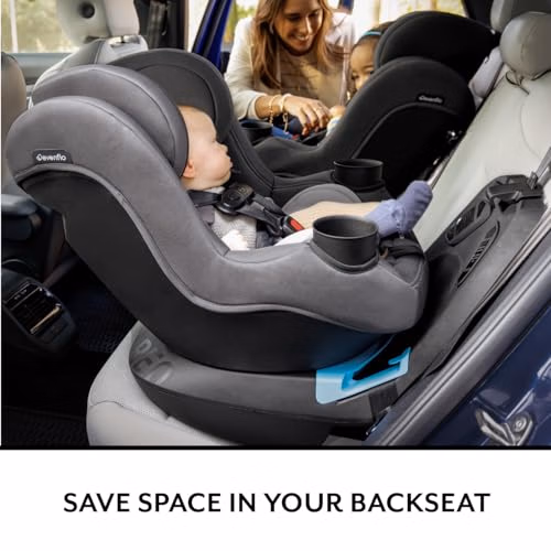 Evenflo REO by Revolve360 Rotating 2-in-1 Convertible Car Seat, 360 Degrees, Infant to Toddler, Forward and Rear Facing, Compact Design, One-time Install (Lenox) thumbnail 4