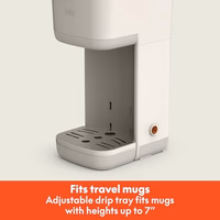 BELLA Single Serve Coffee Maker, K Cup & Coffee Ground Compatible with Removable, Adjustable Drip Tray, Auto Shutoff & Reusable Dishwasher Safe Accessories, Brews 6oz to 14oz, 1000 Watt, Oatmilk thumbnail 5