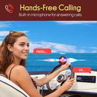 Pyle Marine Bluetooth Stereo Radio - 12v Single DIN Style Boat In dash Radio Receiver System with Built-in Mic, Digital LCD, RCA, MP3, USB, SD, AM FM Radio - Remote Control - PLMRB29B (Black) thumbnail 3