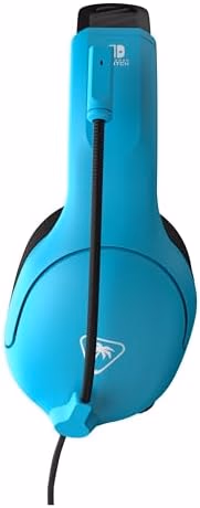 Turtle Beach Airlite Fit Wired Gaming Headset: Officially Licensed for Nintendo Switch, Nintendo Switch 2/Lite/OLED Model - Flip-to-Mute Mic, Over-Ear Comfort Cushions, 40mm Speakers - Neon Blue & Red thumbnail 4