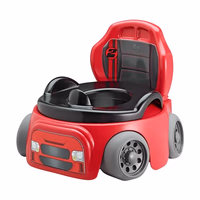 The First Years Training Wheels Racer Potty Training Toilet - Race Car Training Potty - Includes Detachable Toddler Toilet Seat and Kids Potty - Ages 18 Months and Up thumbnail 1
