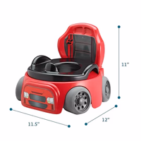 The First Years Training Wheels Racer Potty Training Toilet - Race Car Training Potty - Includes Detachable Toddler Toilet Seat and Kids Potty - Ages 18 Months and Up thumbnail 3