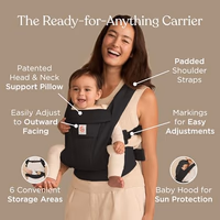Ergobaby Omni Deluxe Baby Carrier Newborn Onyx Black Cotton thumbnail 2