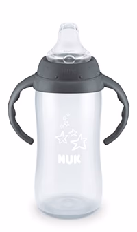 NUK Learner Cup, 10 Ounce, Tritan Gray Star – BPA Free, Spill Proof Sippy Cup thumbnail 1