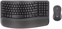 Logitech Wave Keys MK670 Combo, Wireless Ergonomic Keyboard with Signature M550 L Wireless Mouse, Comfortable Natural Typing, Bluetooth, Logi Bolt, for Multi-OS, Windows/Mac - Graphite thumbnail 1