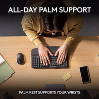 Logitech Wave Keys MK670 Combo, Wireless Ergonomic Keyboard with Signature M550 L Wireless Mouse, Comfortable Natural Typing, Bluetooth, Logi Bolt, for Multi-OS, Windows/Mac - Graphite thumbnail 4