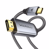 WARRKY USB C to HDMI Cable 4K 60Hz[Anti-Interference, Gold-Plated Plugs] Aluminum HDR Type-C to HDMI 2.0 Cord, Thunderbolt 3/4/5 Compatible for iPhone 15/16 Series, MacBook, iMac, iPad Pro, Galaxy-6ft thumbnail 1